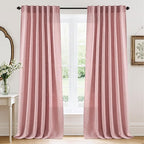 RYB HOME Linen Semi Sheer Curtains by RYBHOME