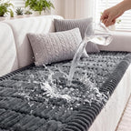 Fixwal Waterproof Flannel Dog Couch Cover, 27.6" x 70.9", Dark Grey | by Fixwal