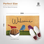 Coir Welcome Mat, Colorful Birds, 17 x 29 in | 100% Natural Coir, Anti-Shedding - Image 2