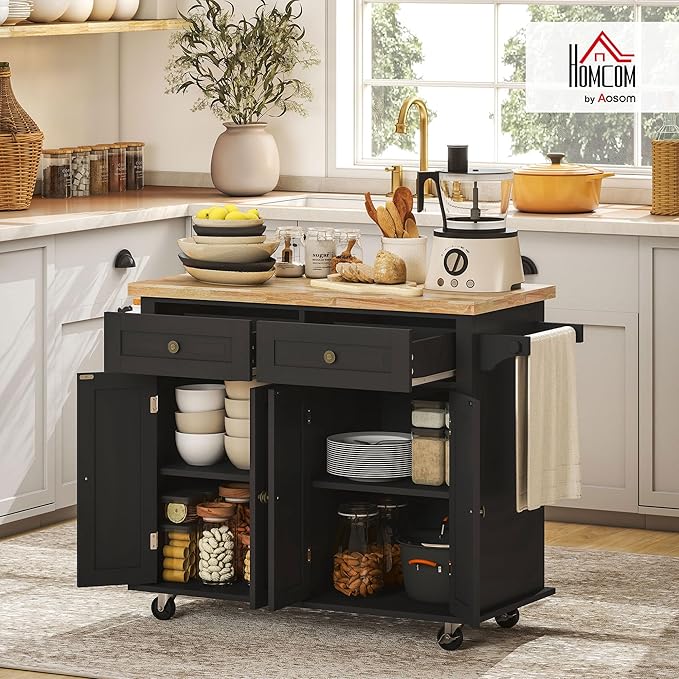 HOMCOM Kitchen Island Cart - Image 2