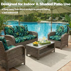 CALBODE Stretch Outdoor Seat Cushion Covers, Washable Reusable, Indoor/Outdoor - Image 5