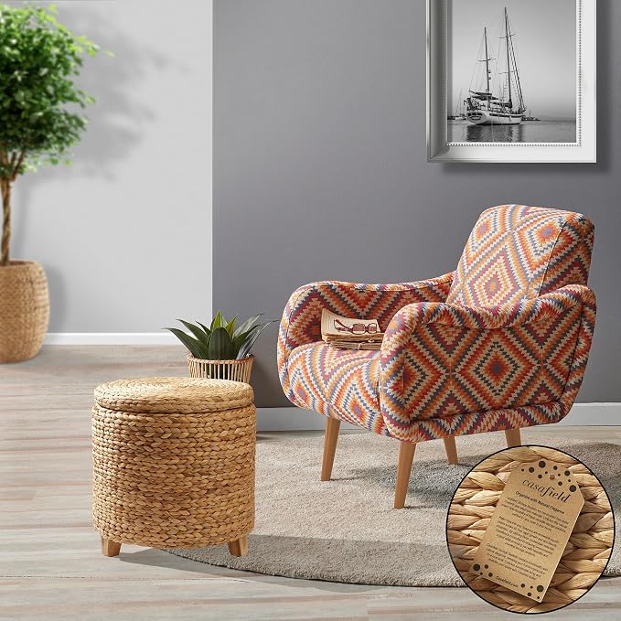 Casafield 17" Round Storage Ottoman - Image 2