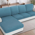 H.VERSAILTEX Sectional Couch Covers 4 Pieces Sofa Seat Cushion Covers L Shape by HVERSAILTEX