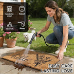 2 PCS Spring Welcome Door Mat Set, Farmhouse Spring Wildflower Doormat - Image 5