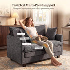 Loveseat Sofa with Cloud 3-Layer Cushion & 27" Deep Seat, Modern Love Seat - Image 6
