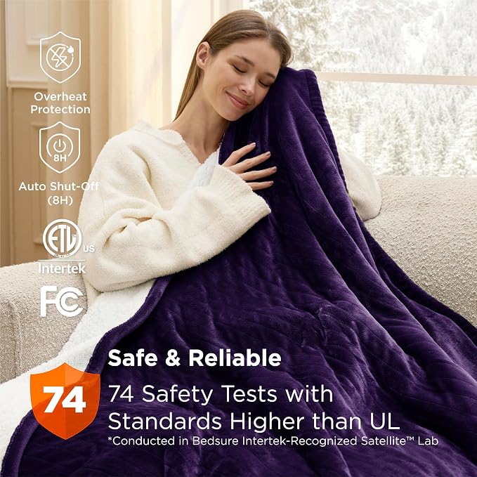 Bedsure Heated Blanket Throw, Soft Electric Blanket - Image 6
