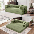 79'' Corduroy Sleeper Couch Bed, No Assembly Modular Floor Sofa by ZQRhome