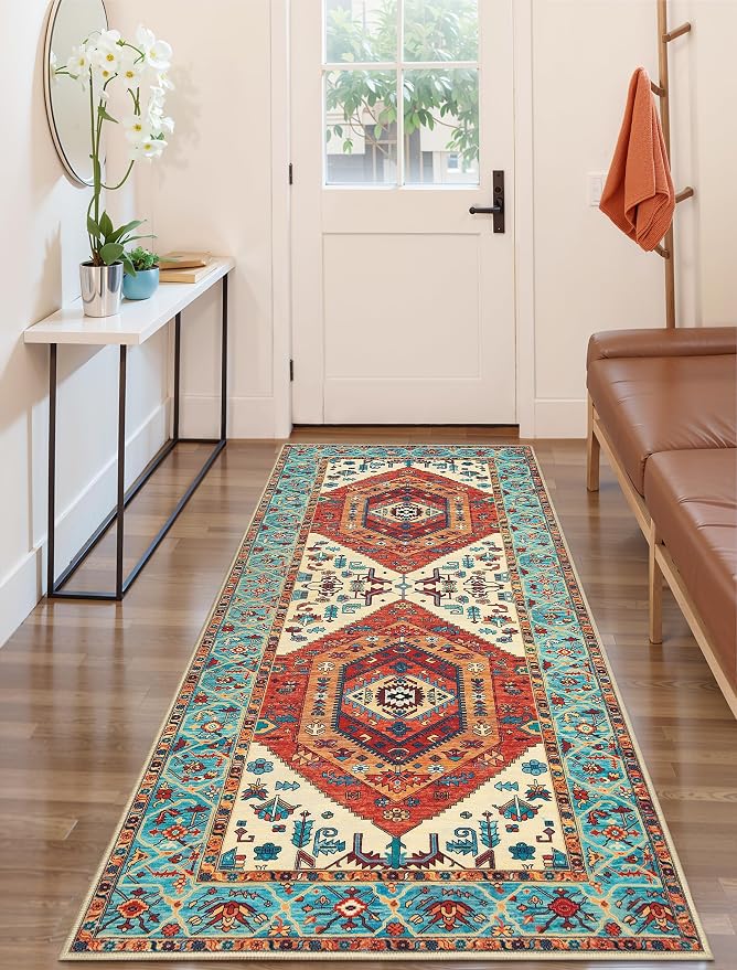 SERISSA 2x6 Washable Non Slip Boho Runner Rug - Image 5