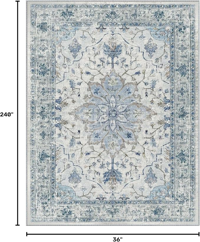 RELEANY Washable Area Rug, Runner 3'x20', Water Repellent, Pet Friendly - Image 2
