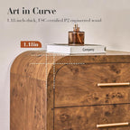 Curved 8-Drawer Dresser for Bedroom, 53.82" Wide Modern Chest of Drawers - Image 6