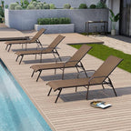 Crestlive Products Outdoor Chaise Lounge Chair, 5-Position Pool Lounge Chairs - Image 8