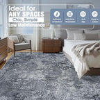 Aelenmu 10x14 Area Rugs for Living Room Washable Dining Room Black | Modern - Image 2