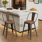 Andeworld Metal Bar Stools Set of 2, 30 inch Bar Height Barstools - Image 8