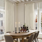 60 Inch Width 90 Inches Long Linen Pinch Pleated Curtains 1 Panel | Light - Image 7