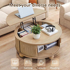 Fluted Round Lift Top Coffee Table - Image 3