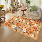 DUKINO 3x5 Area Rugs, Non Slip Floral Washable Rug - Image 3