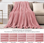 BEDELITE 3D Ribbed Jacquard Pink King Size Blankets - Image 8