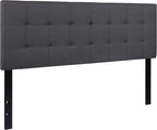 Flash Furniture Bedford Tufted Upholstered Queen Size Headboard in Dark Gray - Image 3