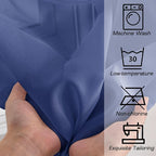 Blue Sheer Curtains 96 Inch Long 2 Panels Set, Light Filtering Rod Pocket Soft - Image 3