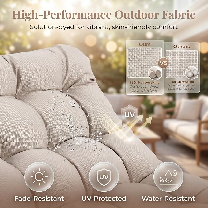 RADIATA Rocking Lounge Chair, Indoor Outdoor Reclining Lounger - Image 7