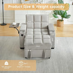 Auvsoce 3-in-1 Folding Convertible Sofa Bed Set of 2, Sleep Couch - Image 2