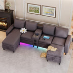 Sectional Couches for Living Room, 4 Seat Sectional Sofa - Image 8