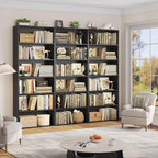 FOTOSOK 6-Tier Open Bookcase and Bookshelf, Freestanding Display Storage - Image 6