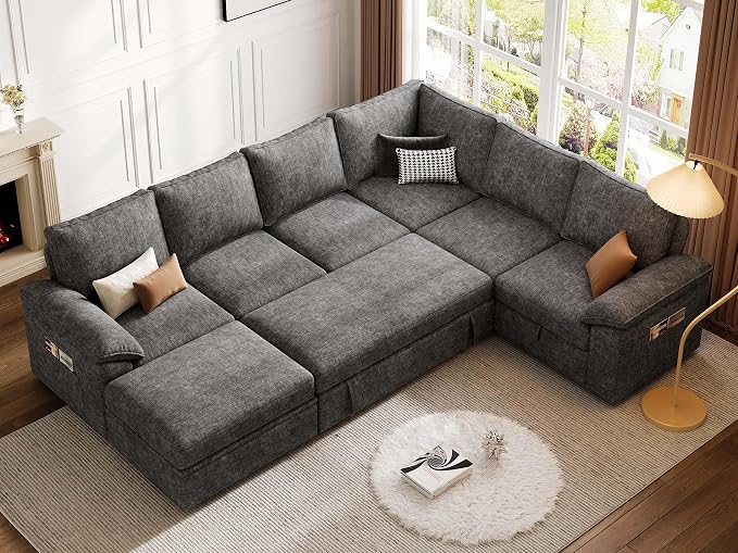 108 Inch Sectional Sleeper Sofa - Image 9