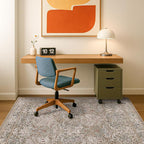 5x7 Washable Moss Green Oriental Area Rug - Image 6