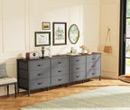 Huuger 70 Inch Dresser for Bedroom, TV Stand for 65, 80 Inch TV, 12 Drawer Long - Image 7