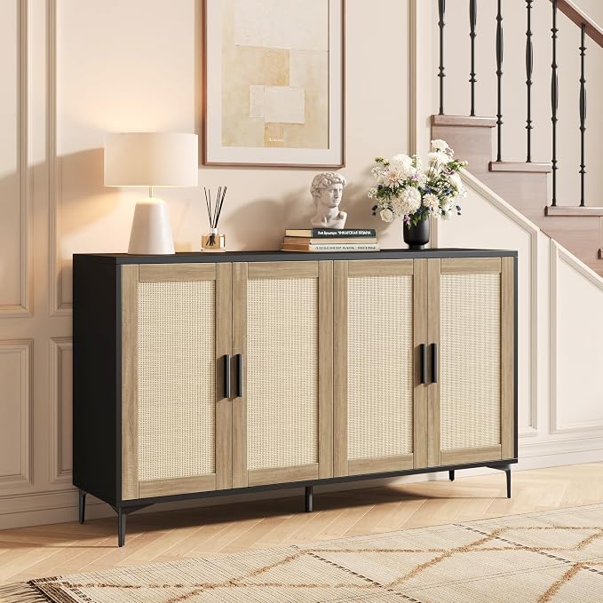 JASIWAY Buffet Cabinet with Storage, Modern Coffee Bar Cabinet Console Table - Image 10