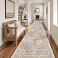 2'6 x 12' Runner Rug Non Slip, Washable Kitchen Rugs, Living Room, Long Rug by Zesthome