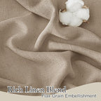RYB HOME Linen Semi Sheer Curtains 63 inch Length - Image 4