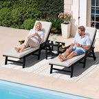 SERWALL Outdoor Chaise Lounge Set of 2 - Image 7