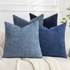 Set of 4 Soft Textured Decorative Throw Pillow Covers 20x20 Inch Cozy Farmhouse by Cozoomy