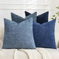 Set of 4 Soft Textured Decorative Throw Pillow Covers 18x18 Inch Cozy Farmhouse by Cozoomy