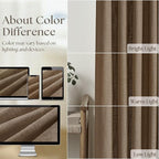 86 Inch Pinch Pleat Linen Memory Training Curtains Dutch Cocoa 2 Panels | Light - Image 8