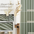 Desert Sage Linen Curtains 63 Inches Long 2 Panel Sets - Image 3