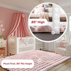 nuLOOM Jeni Blush Checkered Washable Area Rug - Image 9