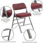 Flash Furniture 2 Pack HERCULES Series Premium Curved Triple Braced & Double - Image 6