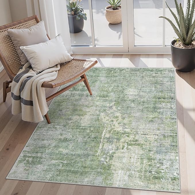 Soalmost Abstract 4x6 Area Rug Washable Rugs by Soalmost