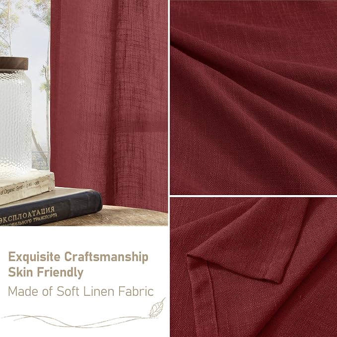 Sheer Linen Curtains 63 Inch Length - Image 7