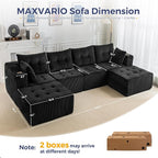 MAXYOYO 129.5" Modular Sectional Sofa Couch, U Shaped Modern Cloud Couch - Image 3