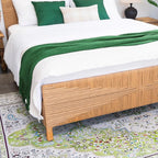 Yechen Queen Rattan Style Boho Bed Frame - Image 9