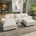HERA'S HOUSE 124" Modular Sectional Sofa, Oversized U Shaped Couches by HERASHOUSE