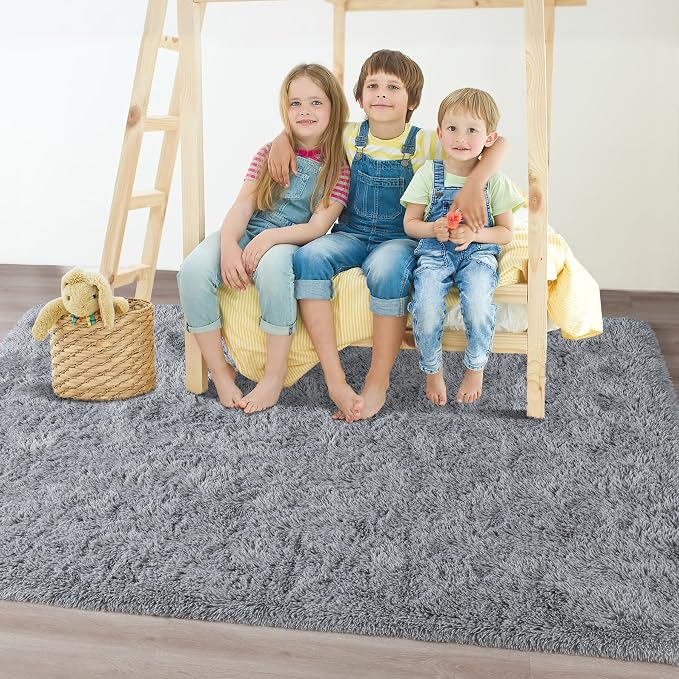 Chicrug Soft Area Rugs for Bedroom Living Room Plush Fluffy Rug 5x8 | Shag - Image 2
