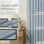 Light Blue Linen Curtains 102 Inches Long - Image 4