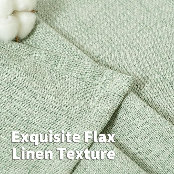 YoungsTex Sage Green Curtains 63 Inch Length 2 Panels - Image 4