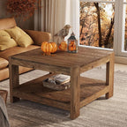 Solid Wood Coffee Table, 31.5" Square Farmhouse Center Table - Image 5