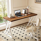 LITTLE TREE 55 Inch Large Simple Industrial Computer Desk Study Writing Table - Image 4